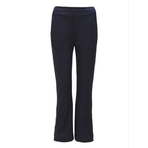 CAbi Keen Kick Flare #6043 Navy Flare Crop Pants Size 10 EUC